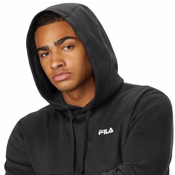 Fila Men’s Performance Pullover Sweatshirt Activewear Hoodie Size XXL Black NWT - Picture 5 of 15